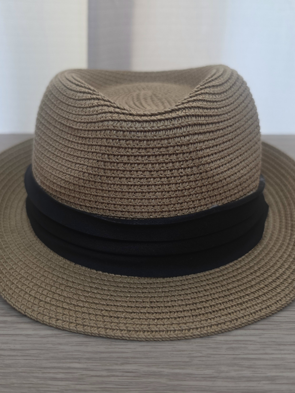 Kids Brown Straw Fedora Hat - Picture 3 of 5